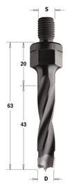 CMT WIERTŁO Z GWINTEM 12/43/63/M10 346.120.12