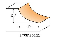 CMT Frez zaokrąglający ŁOŻYSKO fi 28,7x54,2 mm S6,35 R8 Z2 RH 837.254.11