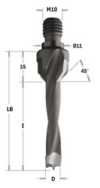 CMT WIERTŁO Z GWINTEM 8/40/55/M10/11X4 329.080.11