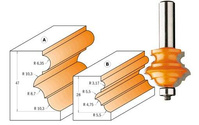 CMT Frez kształtowy wieloprofilowy fi 38,1x77,5 S12,7 TYP B Z2 RH 856.801.11