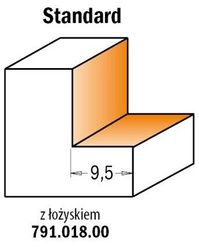 CMT Frez do wręgów fi 34,9x55 mm S=8 mm Z2 RH 660.350.11