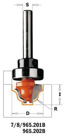 CMT Frez dekoracyjny z łożyskiem D fi 28,6 mm S8 R4,0 Z2 RH 965.302.11B