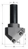 CMT Frez do fazowania na płytki wymienne fi. 52mm trzpień 20mm A=91 663.101.11