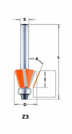 CMT Frez do ukosowania z łożyskiem fi 17,5 mm 6,35 mm 22° Z2 RH 809.023.11