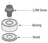 CMT Łożysko do frezów D=12,7 d= 6,35T=4,8 791.010.00
