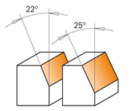 CMT Frez do ukosowania z łożyskiem fi 21 mm S=6 mm 30° Z2 RH 709.260.11