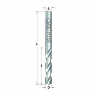 CMT Wiertło HWM S=D=2,5 I=27 L=55RH 363.025.41