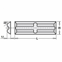 ITA TOOLS Płytka HM 50,0x5,5x1,1mm 10 sztuk do frezów CMT 652