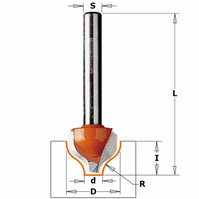 CMT Frez dekoracyjny D fi 25,4x49 mm S=12,7 R=3,2 Z2 RH 865.504.11