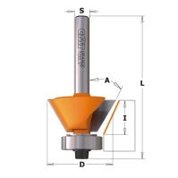 CMT Frez do ukosowania z łożyskiem fi 21 mm S=6 mm 30° Z2 RH 709.260.11