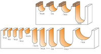 CMT Frez do korytek i czasz fi 3,2x50,8 mm S=8 R=1,6 Z2 RH 914.032.11