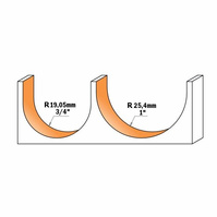 CMT Frez do korytek i czasz fi 50,8x69,8 mm S=12,7 R=25,4 Z2 RH 814.990.11