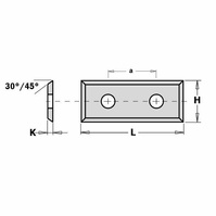 CMT 350124 Płytka HM 49,5x12,0x1,5mm