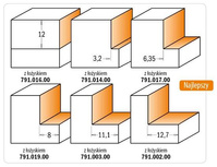CMT Frez do wręgów fi 34,9x55 mm S=8 mm Z2 RH 660.350.11