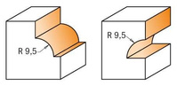 CMT Frez do listew dzielących szprosów fi 31,7x57 mm R6,35 Z2 RH 955.302.11