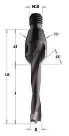 CMT WIERTŁO Z GWINTEM 12/20/45/M10/30 332.120.11