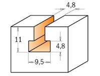 CMT Frez do otworów pod zamek fi 9,5x54 mm S=12,7 mm Z1 RH 850.501.11