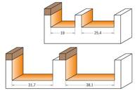 CMT Frez do płaszczyzn 19 mm trzpień 6,35 mm RH Z2 852.001.11