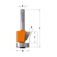 CMT Frez do ukosowania z łożyskiem 24,5 mm 8 mm 0-25° Z2 RH 907.210.11