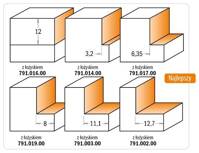 CMT Frez do wręgów fi 34,9x55 mm S=8 mm Z2 RH 660.350.11