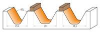 CMT Frez literujący do wycinania liter HM D=25,4 I=19 A=60 S=6 749.001.11