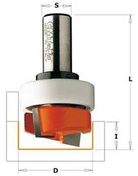 CMT Frez na czopy łączeniowe 12,7 mm trzpień 6,35 mm RH + łożysko Z2 801.127.11B