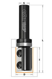 CMT Frez prosty na płytki wymienne 19x28,3 mm trzpień 8 mm RH 656.190.11