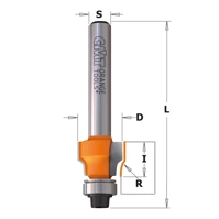 CMT Frez trymujący do drewna fi 12,7x52 mm S8,00 mm R0,4 Z2 RH 907.004.11