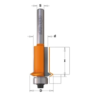 CMT Frez trymujący rowkujący 19x67 mm Trzpień 6,35 mm Z2 RH 853.001.11