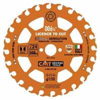 CMT Piła 160 mm tarcza do cięcia drewna z gwoździami 286.760.24H